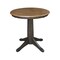 International Concepts Round 30 in Rd Top Pedestal Table, 2 X-Back Chairs, Hickory/Washed Coal, 30 W, 30 L, 29.9 in H, Wood K45-30RT-27B-C613-2 - alternate 2